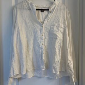 Anthropologie Pilcro Linen Blend Blouse
